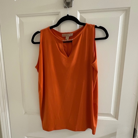 Michael Kors Sleeveless Orange Keyhole Blouse – Size S - Picture 2 of 5